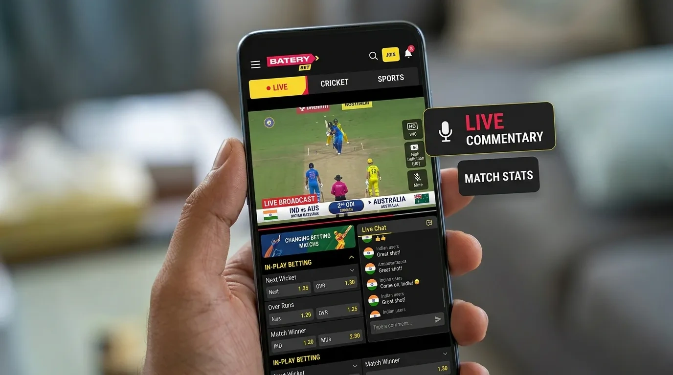 Live Streaming Features in Batery Bet App India